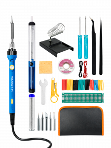 Паяльник электрический с терморегулятором, набор 22 в 1 Помощник PM-INP32